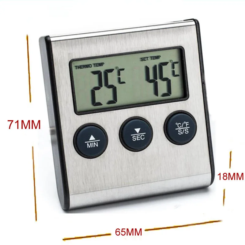 Digital Oven Thermometer Kitchen Food Cooking Grilling Meat BBQ Thermometer and Timer Water Milk Wine Liquid Temperature Probe 3 Digital Oven Thermometer Kitchen Food Cooking Grilling Meat BBQ Thermometer and Timer Water Milk Wine Liquid Temperature Probe 3