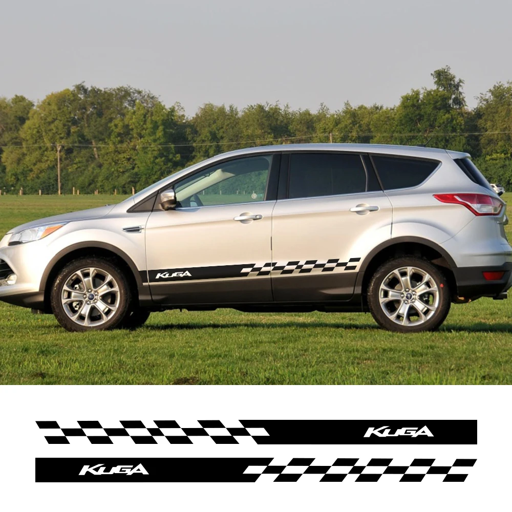 Виниловые наклейки для автомобиля Ford KUGA 2 шт. стильные боковые полосы юбки