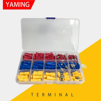 

100set Male And Female Bullet Terminal Box Wire Connector Red/Yellow/Blue Universal Compact Wiring Connection Splice