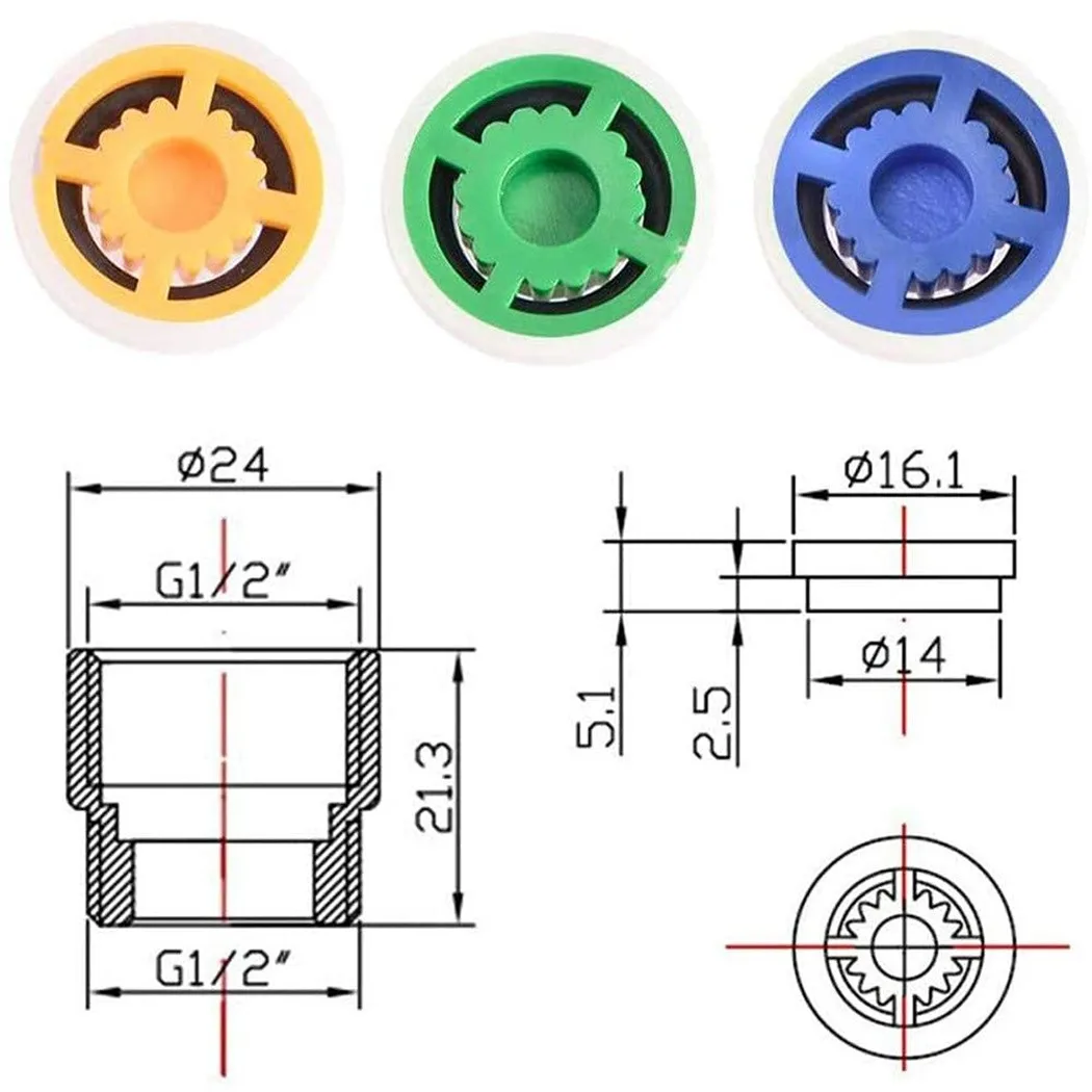 1/2 Inch Shower flow reducer limiter set water saving 4 6 9 L/min hose restrictor for bathroom shower taps