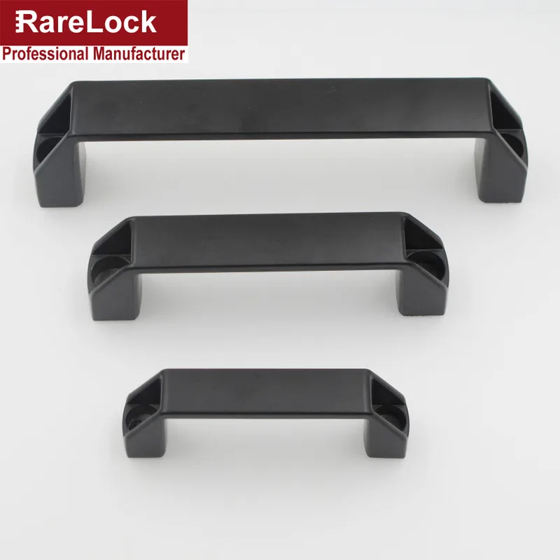 

Rarelock Door Cabinet Handle Knob Balck Metal for Industry Storage Box File-Cabinet Wooden Case Machine HJ16 aa