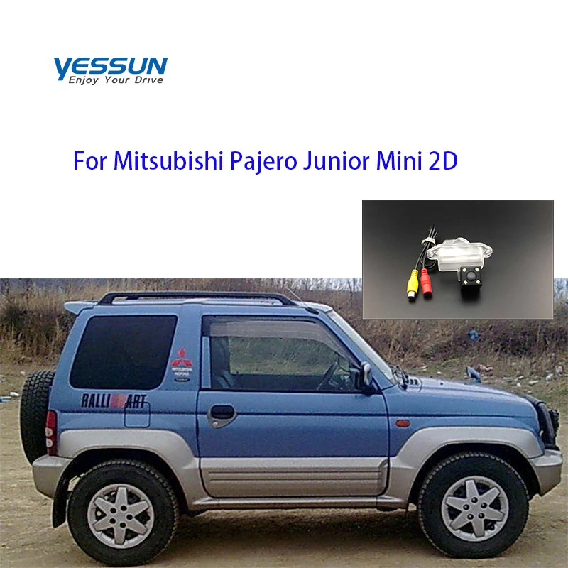 

Yessun License Plate Rear View Camera 4 LED Night Vision 170 Degree HD For Mitsubishi Pajero Junior Mini 2D