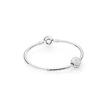 

NEW 925 Sterling silver Tree of Hearts - Limited Edition Bangle Gift Set Clear CZ fit DIY Original Bracelets jewelry A Set