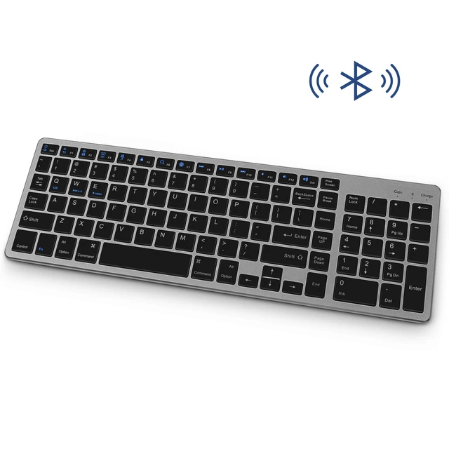 Seenda Bluetooth Keyboard Rechargeable Portable Wireless Keyboard With Number Pad Full Size Design For Laptop Desktop Pc Tablet Keyboards Aliexpress