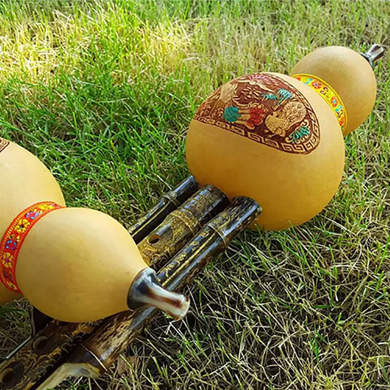 Китайский ручной работы кукурбит шелк Национальный Ветер музыкальный инструмент флейта ручной работы искусство для начинающих любителей музыки интерес игрушки