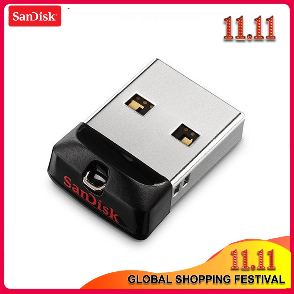 Original SanDisk CRUZER FIT CZ33 USB 2.0 Flash Drive 32GB 16GB mini Pen Drives PenDrives Support Official Verification | Компьютеры и