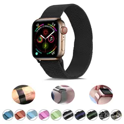 Миланская петля браслет из нержавеющей стали ремешок для Apple Watch series 1 2 3 42 мм 38 мм металлический ремешок для iwatch series 4 40 мм 44 мм