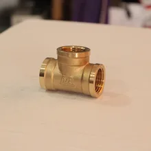 HJ 6 Points 1-Inch Brass Internal Thread Tee Joint Plumbing Accessories Copper Fittings Internal Thread Copper Fittings T-connec