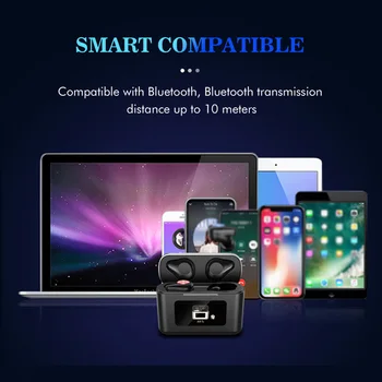 

2pcs Headset Bluetooth Earphones Type-C USB Gaming Earbuds Touch Control