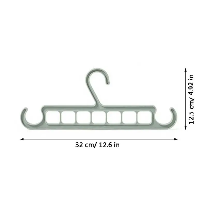 Multifunction Wardrobe Space Saving 9-hole Magic Clothes Hanger Closet Storage Vertical Organizer Coat Hanger With Hook