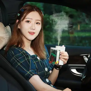 

USB Mini Portable Air Humidifier Aromatherapy Diffuser Purifier Atomizer With LED Night Light Rechargeable For Car Home