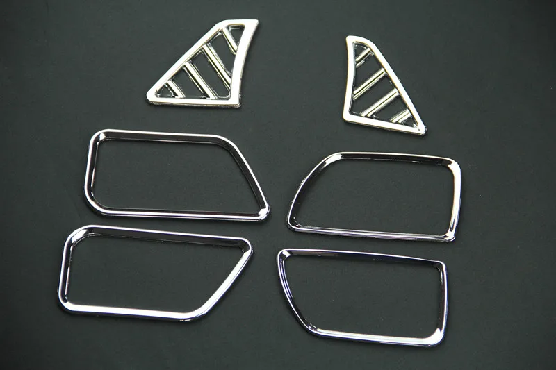 

6pcs/set Car styling , ABS Chrome Car Air Vent cover trim Decoration frame Fit For KIA RIO K2 2011-2014 2015 2016car accessories