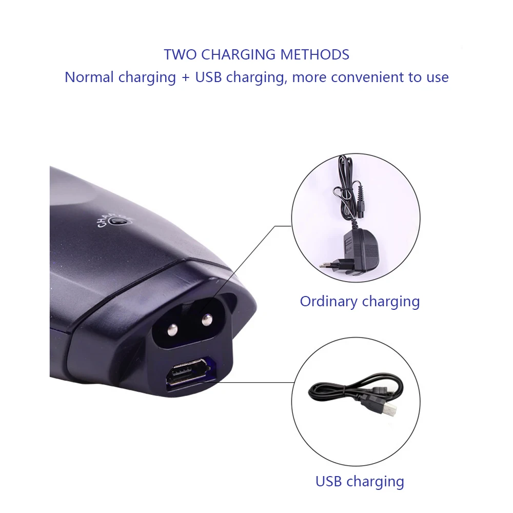 Manooby дропшиппинг Ретро масляная голова парикмахер USB штекер зарядка-тонкий-короткий расстояние между зубами парикмахер