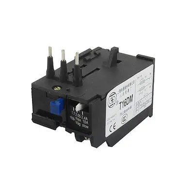 

T16DM 3 Pole 1.7A-2.4A Current Range Motor Thermal Overload Relay 1NO 1NC