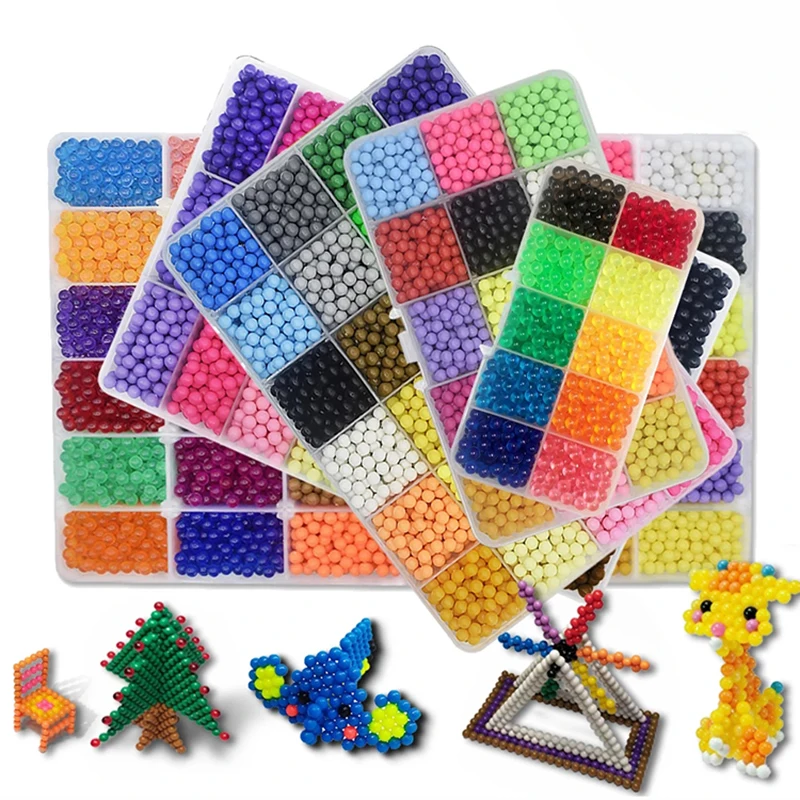 

Волшебные бусины с распылителем воды, 3D пазл, бусины для самостоятельного изготовления, набор бусин, шарики, игрушки для детей, развивающие игры, бусины, игрушки
