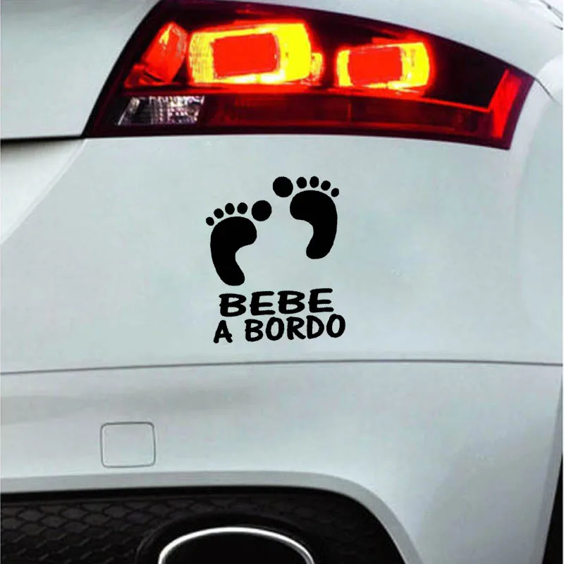 BEBE A BORDO Sticker Baby On Board Decal Car Vinyl BlackBlack Or White And So Can Support Customized Pattern | Автомобили и