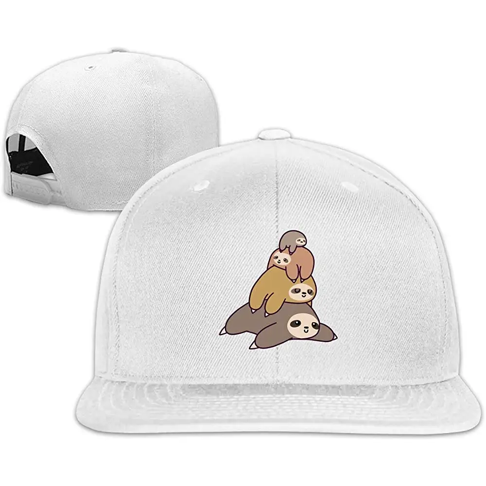 Ленивец и Мопс мужские и женские бейсболки, плоские бейсболки для взрослых
