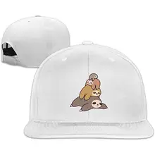 Ленивец и Мопс мужские и женские бейсболки, плоские бейсболки для взрослых