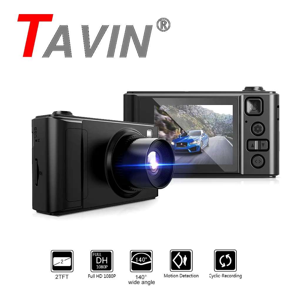 TAVIN 2 Inch Car DVR Mini Dash Cam Full HD Camera Camcorder 1080P Night Vision Video Recorder Parking Auto register Dashcam | Автомобили и