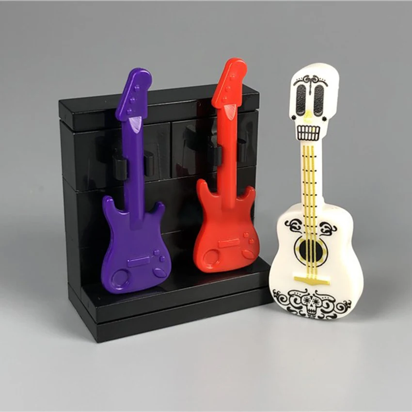 Legoinglys Musical instrument Combination Guitar Rock Building Blocks Set DIY Parts City Figure MOC Accessories Bricks Kit Toys (4)