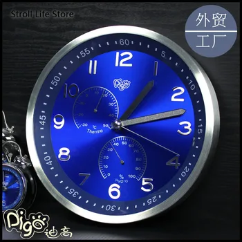 

Creative Blue Large Wall Clock Metal Luxury Wall Clocks Home Decor Living Room Watch Home Quartz Relogio De Parede Gift FZ840