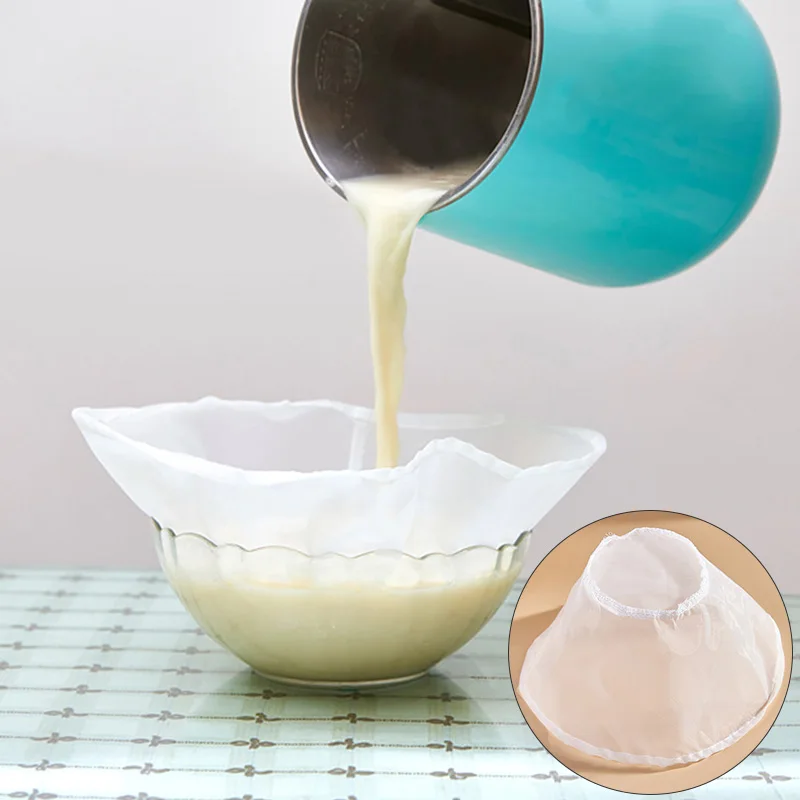 

120 Mesh Soybean Milk Filter Residue Juice Filter Reusable Nylon Super Fine Colander Sieve Strainer Kitchen Gadget Tool@#E02