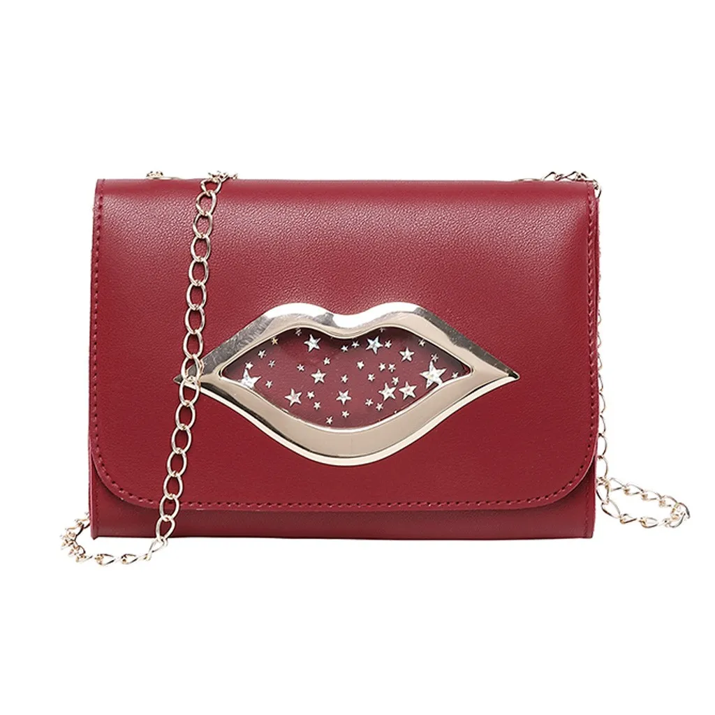 

Red Lips Fashion Lady Solid Color Small Shoulders Bag Elegant Ladies Original Handbag Exquisite Girls Fashion Messenger Bag