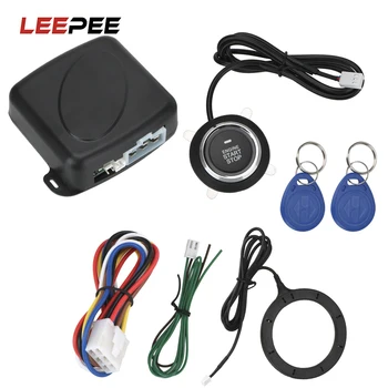 

12V Engine Push Button Car Alarm Entry Ignition Starter Switch One Start Stop Button Keyless Entry Starter Antitheft System