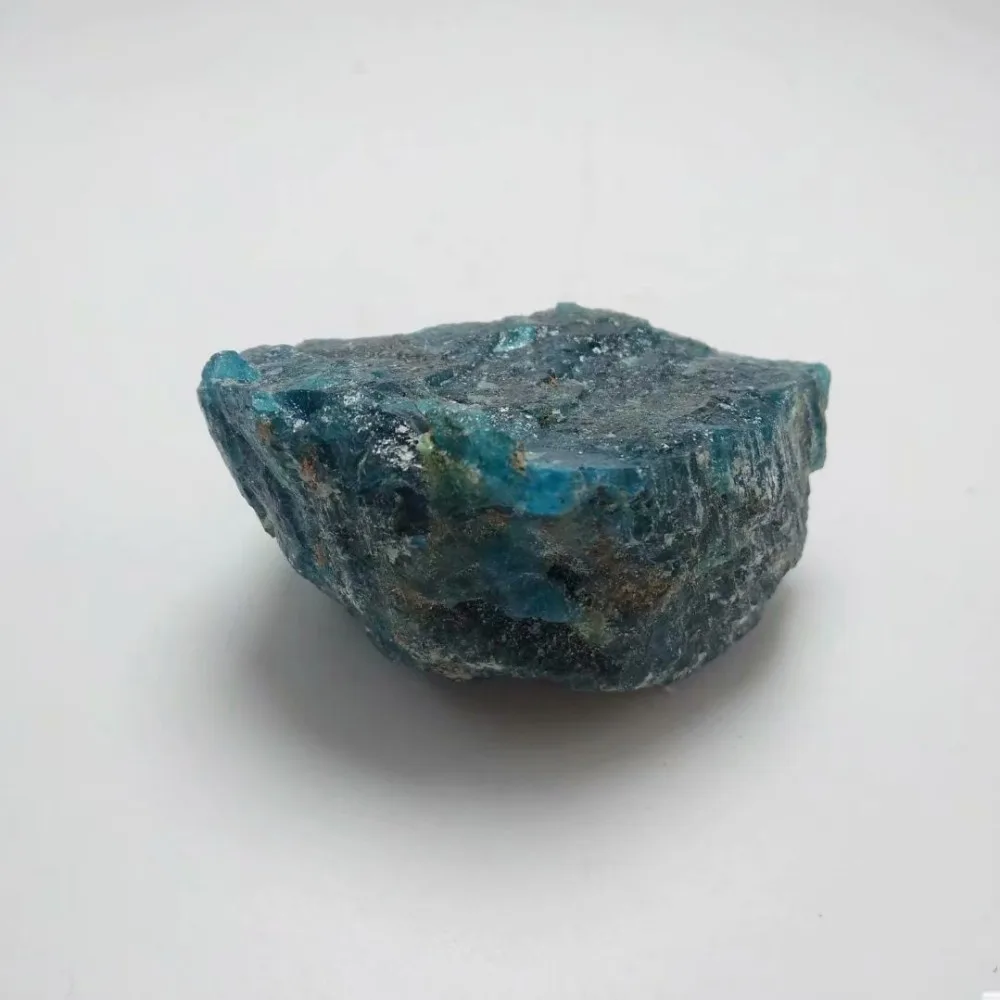 1pcs140-145g натуральный шероховатый сырой Синий Апатит кристаллическая плита Исцеление чакры в рейки камень драгоценный камень