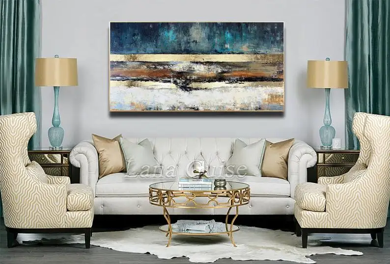 perfect-balance-abstract-painting-wall-art-modern-art-painting-blue-gold-soft-colors-modern-textured-painting-modern-wall-art