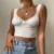 Женские летние укороченные топы Lady Girls Summer White Ruched Tanks Bow Slim Camis Ladies Wide Strap Tees Skinny Femme Camisole S M L