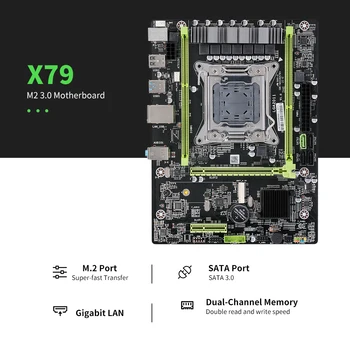 

X79M2 3.0 LGA 2011 Motherboard 1000Mbps Network Card SATA3.0 USB3.0 DDR3 Dual Channel Memory M-ATX Desktop Mainboard PS/2