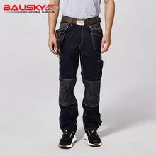 Bauskydd рабочие брюки B128 защитная Рабочая одежда многофункциональный инструмент функциональные карманы Осенний комбинезон для механика мужские рабочие брюки