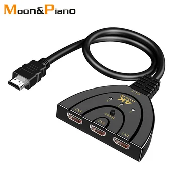 

4K HDMI 3 port Switcher Adaptor HD Quality Converter HDMI Button Switch Computer Monitor Laptop Data Extension Cable Adapter