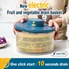 3L Electric Vegetables Dryer Salad Spinner Dehydrator Multifunction Fruits Washing Draining Basket USB Charing Kitchen Drainer 1