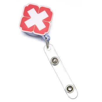 

Cartoon Easy Apply Accessories Retractable Working Acrylic Fashion Durable Flexible Exhibition Nurse Badge