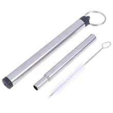 Новые многоразовые телескопические соломинки из нержавеющей стали, домашние вечерние бутылки для воды и чашки, аксессуары