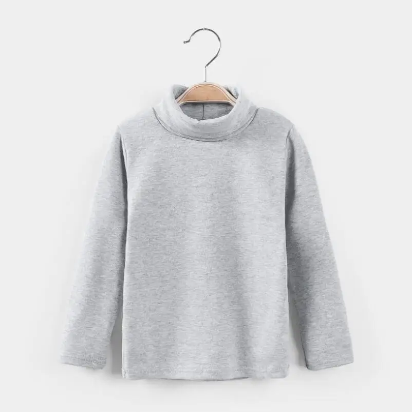 2-13 Years Baby Toddler Boys Girls T-shirts Turtleneck Shirts Kids Long Sleeve Shirt Tops Tees Underwear Children Clothes JW8271