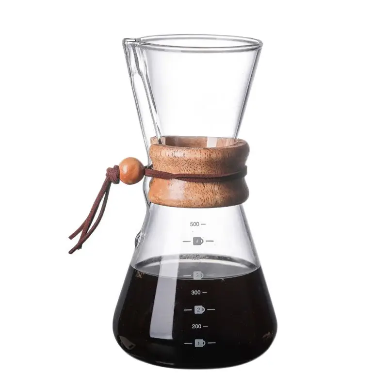 P6 Pour Over Coffee Maker Borosilicate Glass Coffee Pot Coffee Dripper Brewer Coffee Paperless Filter For Home Kitchen - Цвет: P6