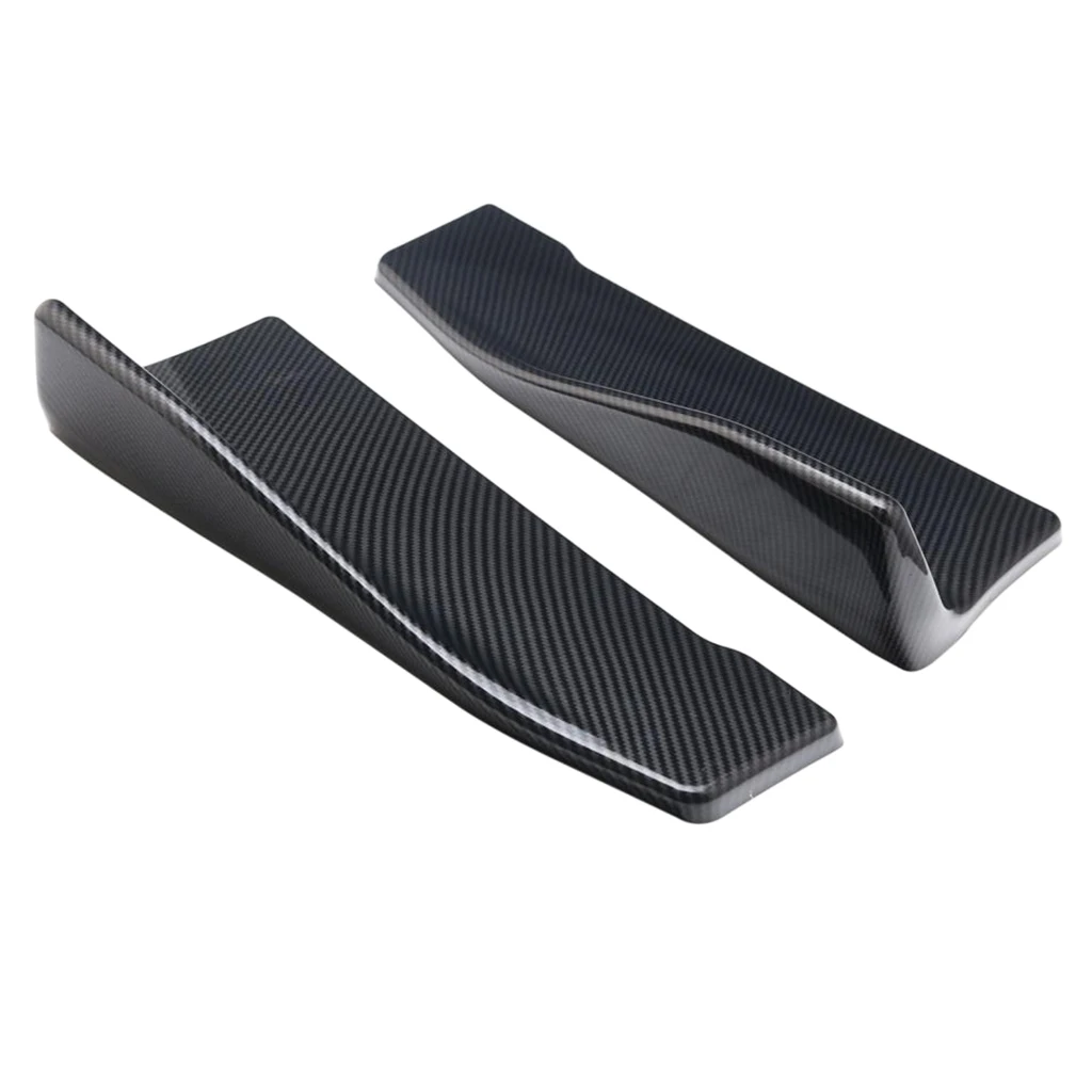 Pair of Universal Side Skirts, 35CM Rear Side Exteriors Bottom Line Extensions Splitter Lip Car Diffusers, Carbon Fiber