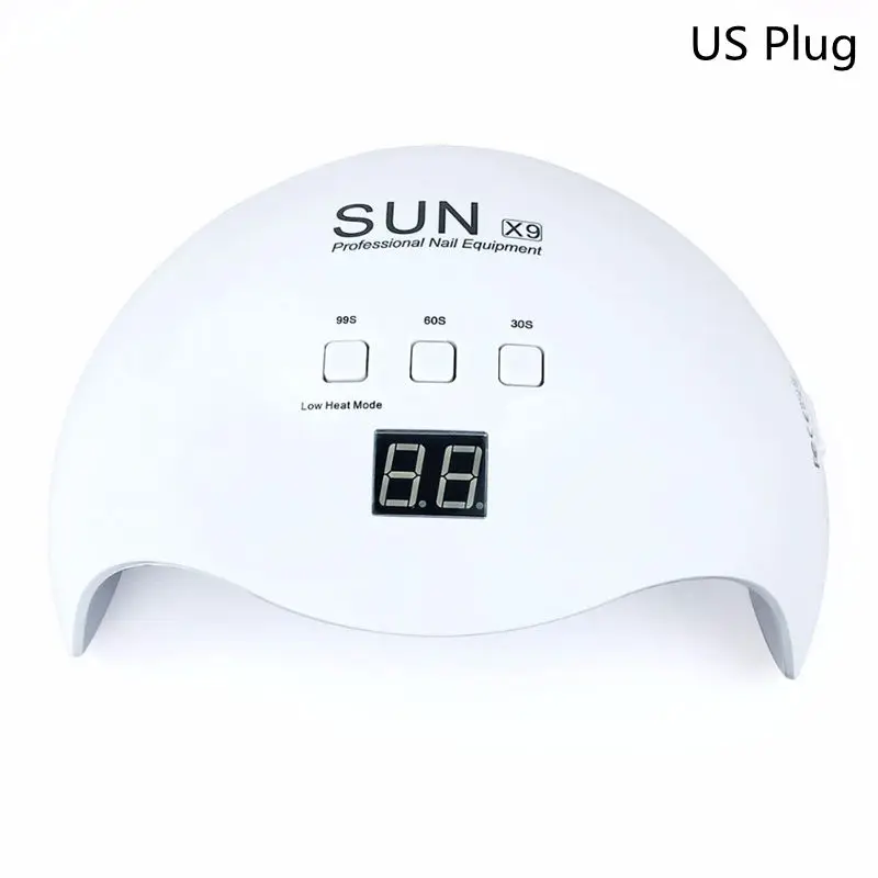 US Plug Manooby 48 Вт Сушилка для ногтей SUNX9 светодиодный Светодиодный аппарат для фототерапии для всех ногтей - Цвет: US Plug