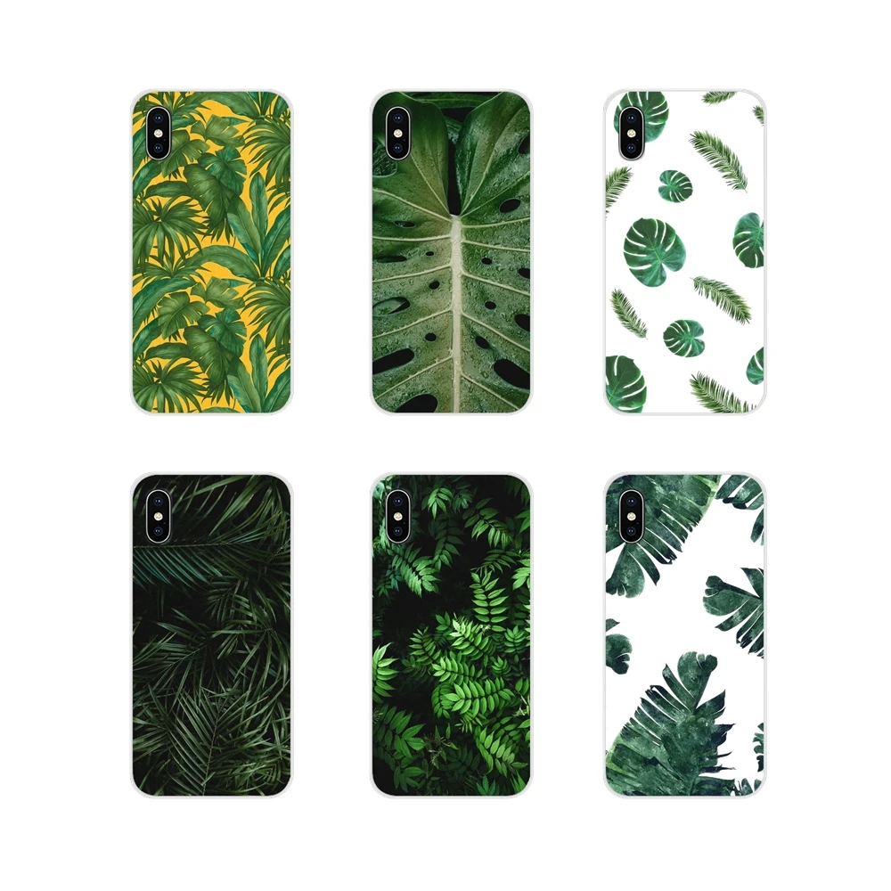 For Apple iPhone X XR XS 11Pro MAX 4S 5S 5C SE 6S 7 8 Plus ipod touch 5 6 Green leaf Big Accessories Phone Shell Covers | Мобильные