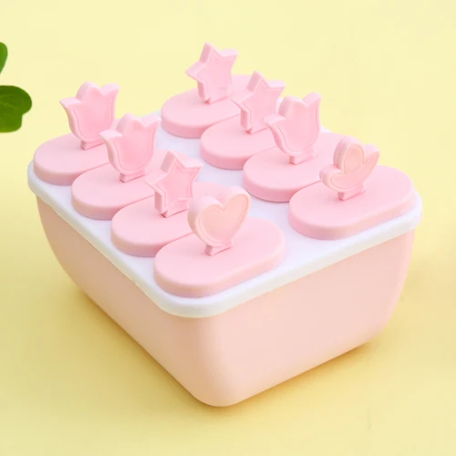 8cell-pink Леденец плесень поднос кухня 6 ячеек замороженный кубик льда Форма для мороженого самодельный Лед Крем инструменты для приготовления пищи pf90317 - Цвет: 8cell-pink