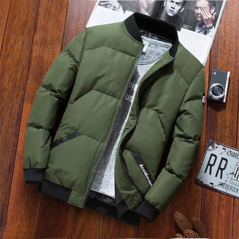 Winter New Style Men Cotton Overcoat Korean-style Slim Fit Fashion Handsome Short Cotton-padded Jacket