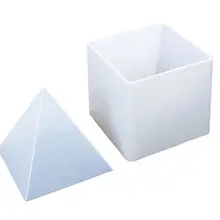 Прозрачная силиконовая форма пирамиды формы DIY изделия из смолы украшения T4MD