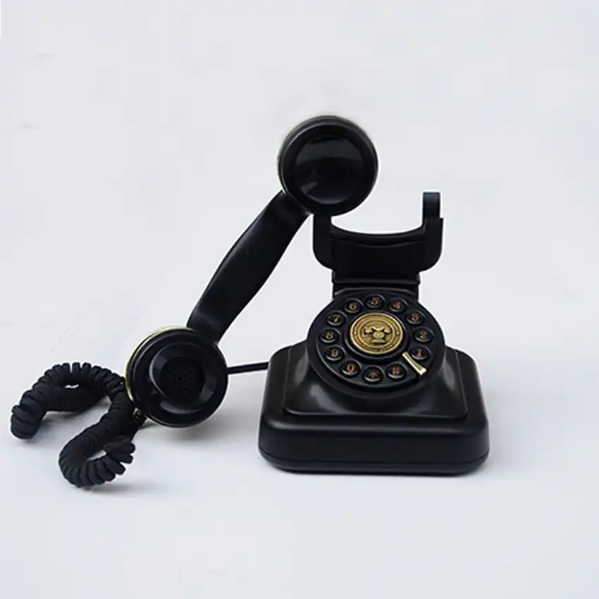 Button Dial Telephone Retro Old Fashioned Landline Phones with Classic