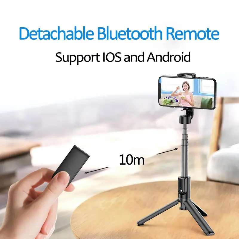 3 в 1 Беспроводная bluetooth селфи палка мини штатив выдвижной складной универсальный