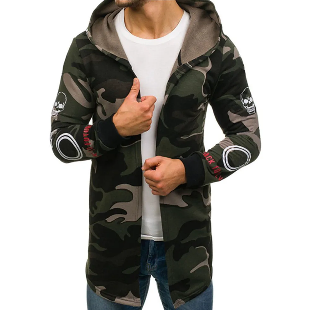 Sudadera con capucha estampado de calavera moda para hombre camuflaje truco caliente chándal бежевый 5XL | Мужская одежда