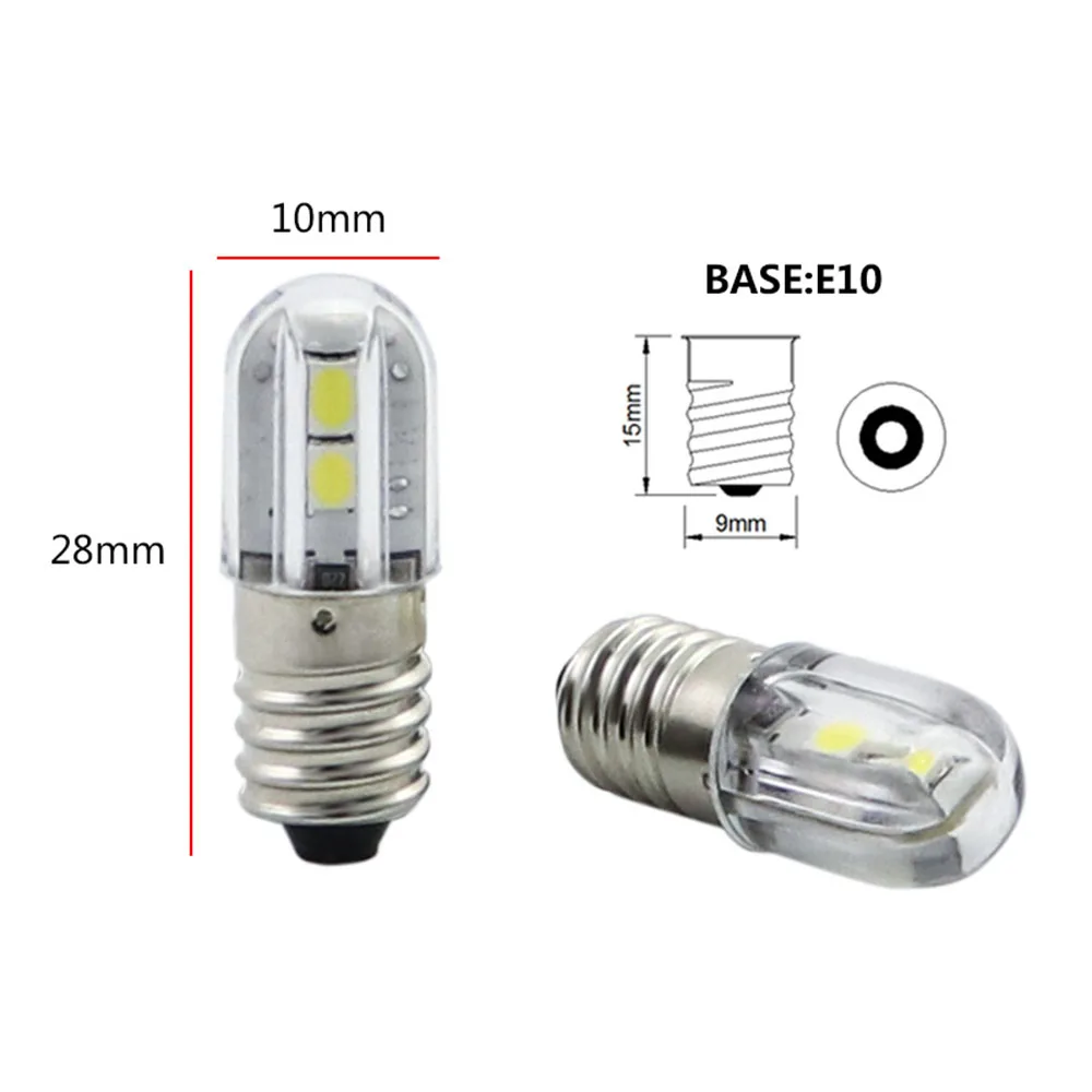 AMYWNTER E10 Ba9s led T4w 1W индикатор светильник лампочка 6,3 V 12V 24V 48V 60V 1W 2835 4SMD 300 шт - Цвет: E10