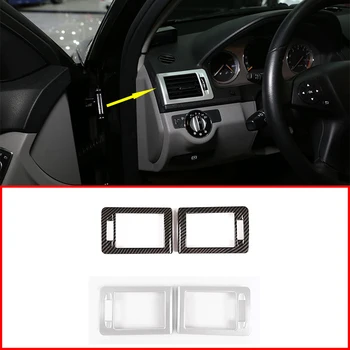 

Carbon Fiber Style ABS Car Dashboard Air Conditioning Vent Frame Trim For Mercedes benz C Class W204 2007-2010 Car Accessories